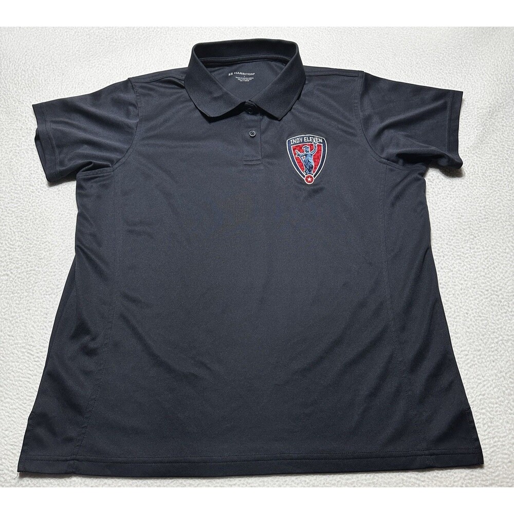 Indy Eleven Harrington Polo Shirt Womens Large Short Sleeve Soccer Indianapolis*